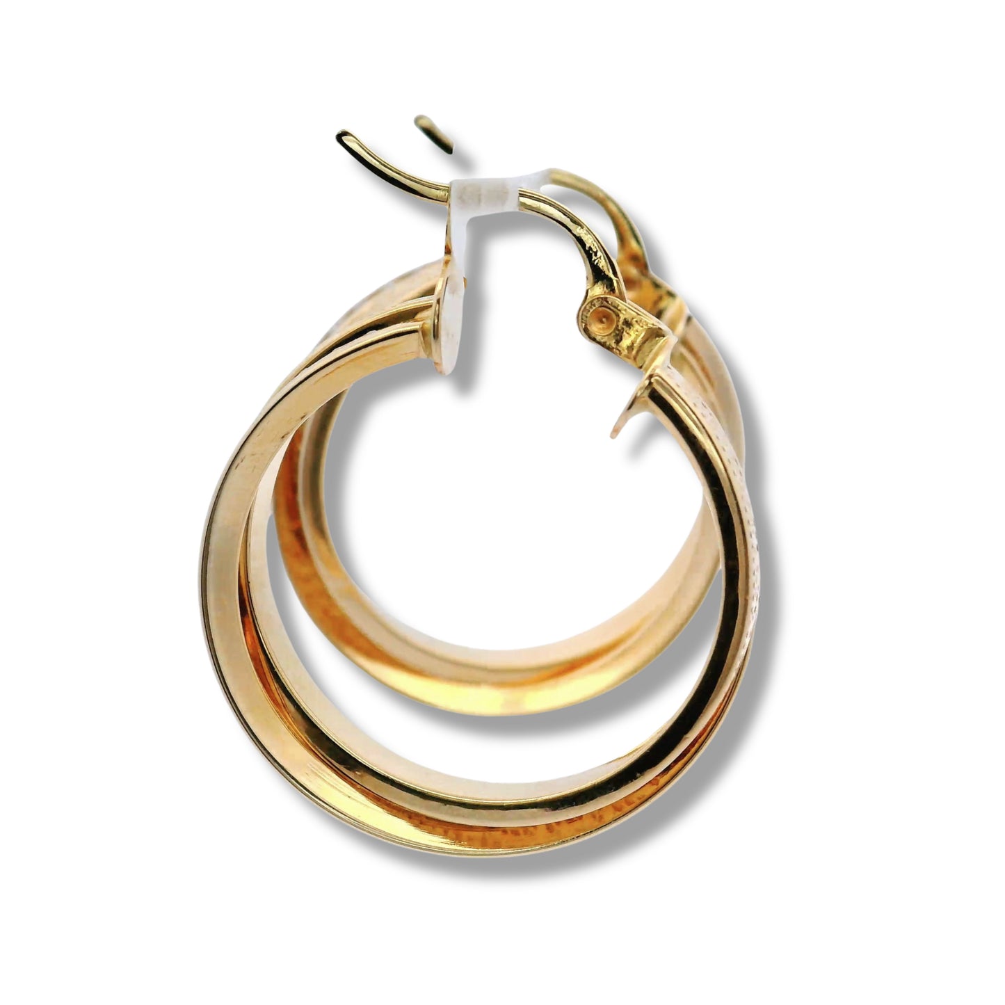 Aros con detalles incrustados en oro amarillo de 14 quilates
