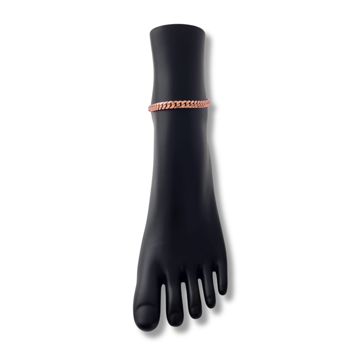 Bracelet de cheville avec fermoir en or rose 10 carats