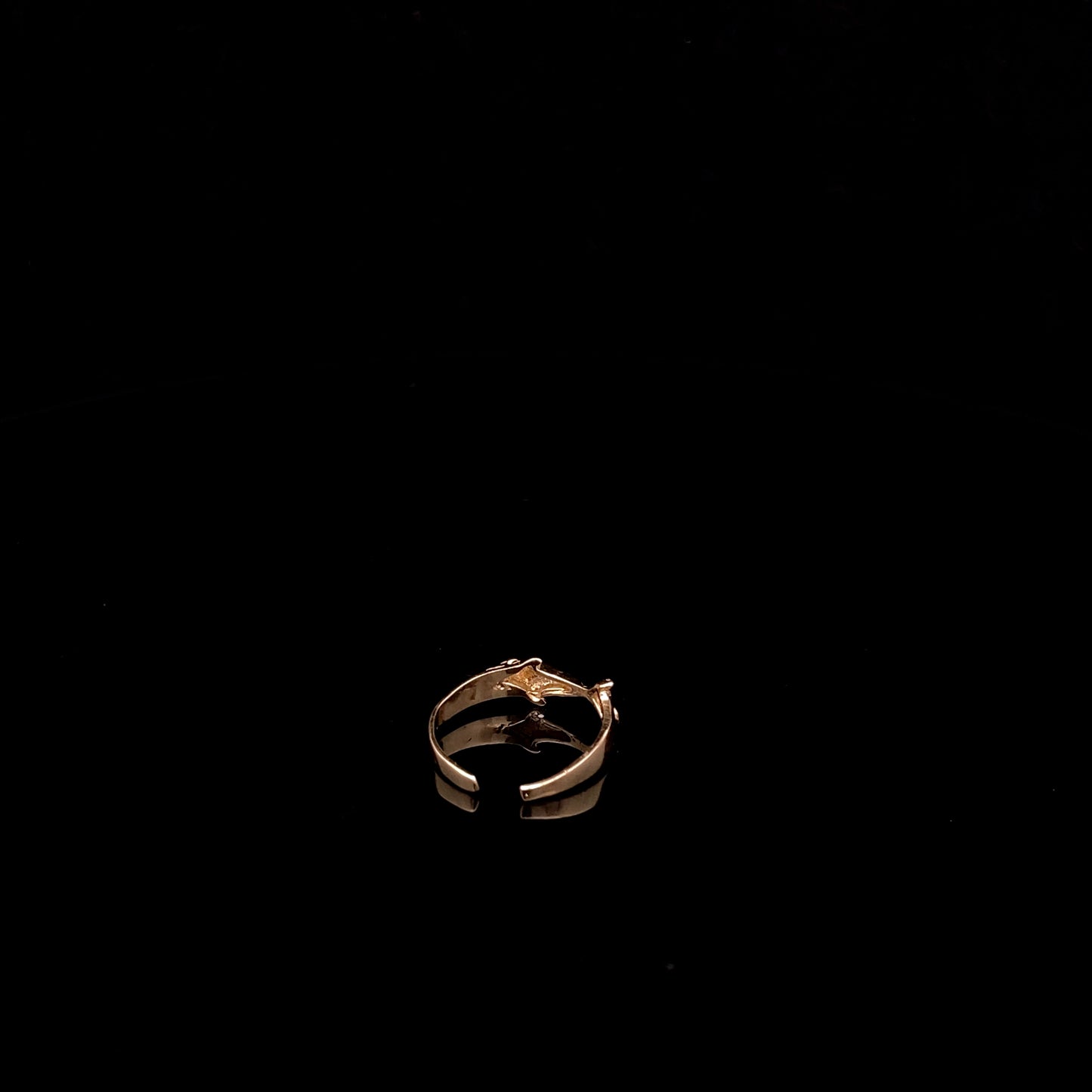 Bague initiale « L » en or jaune 14 carats