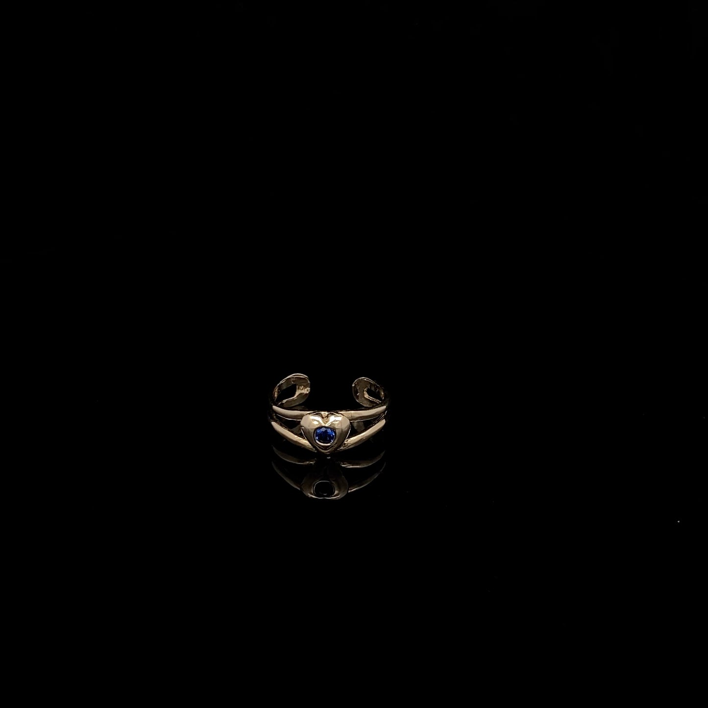 Bague initiale « L » en or jaune 14 carats