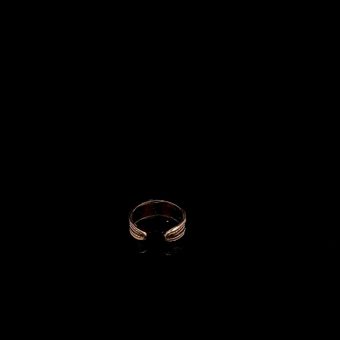 Bague initiale « L » en or jaune 14 carats