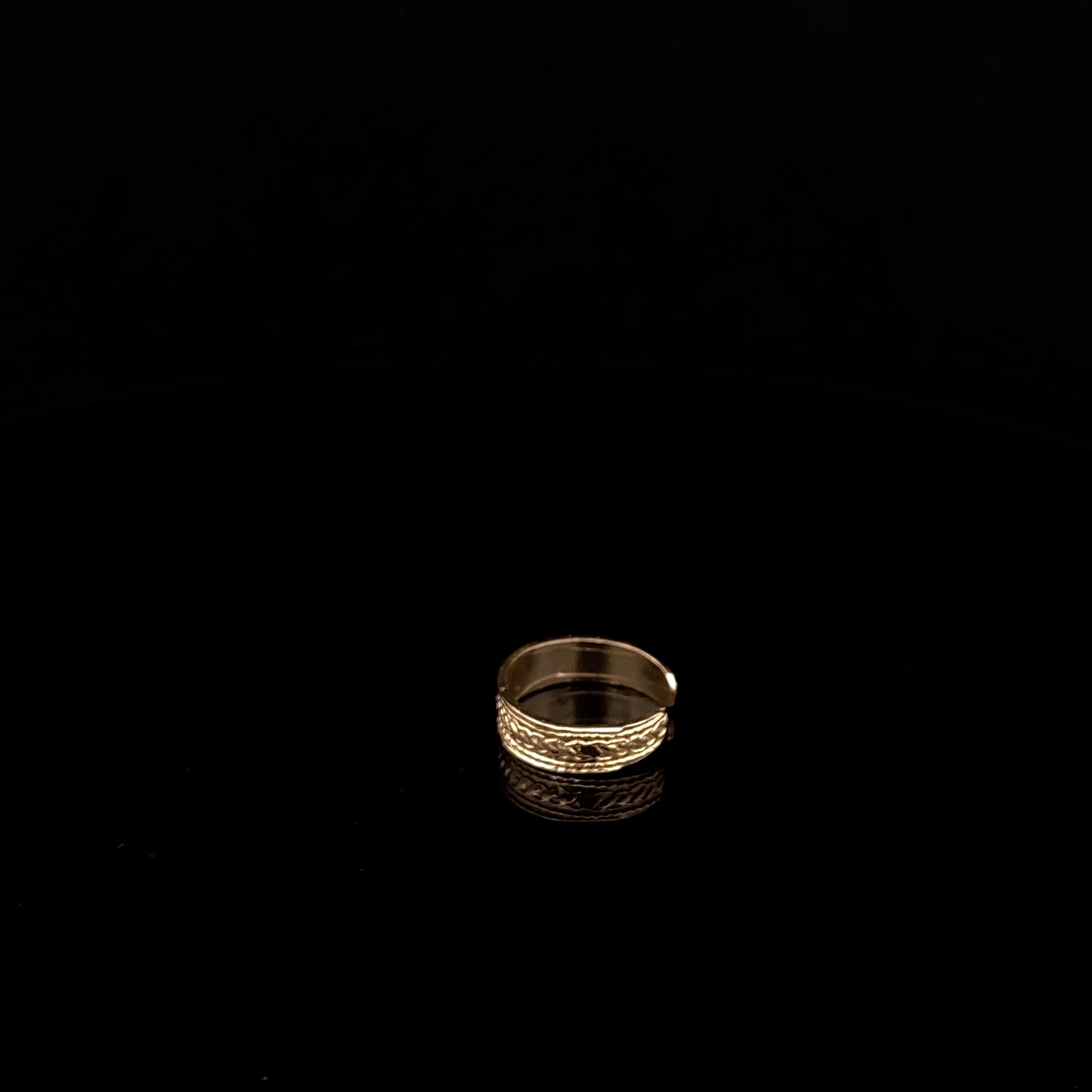 Bague initiale « L » en or jaune 14 carats