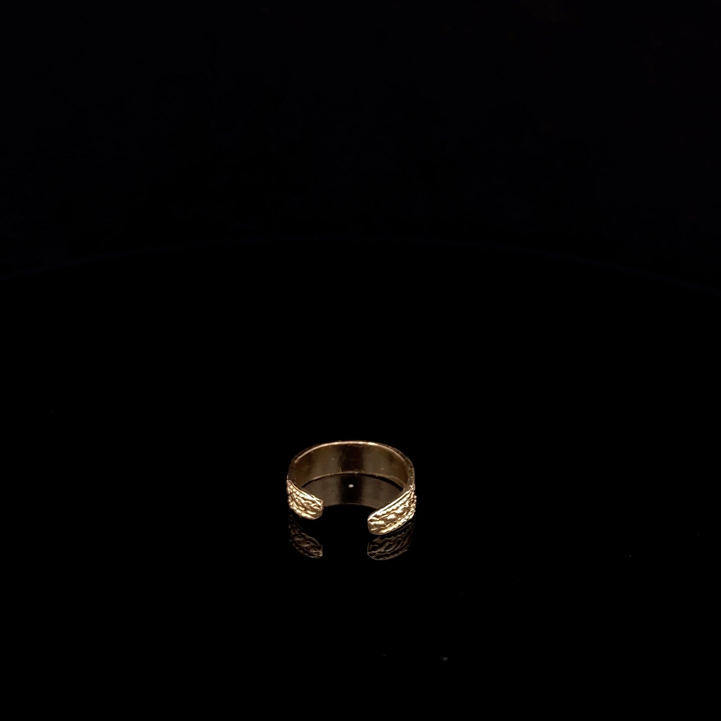 Bague initiale « L » en or jaune 14 carats