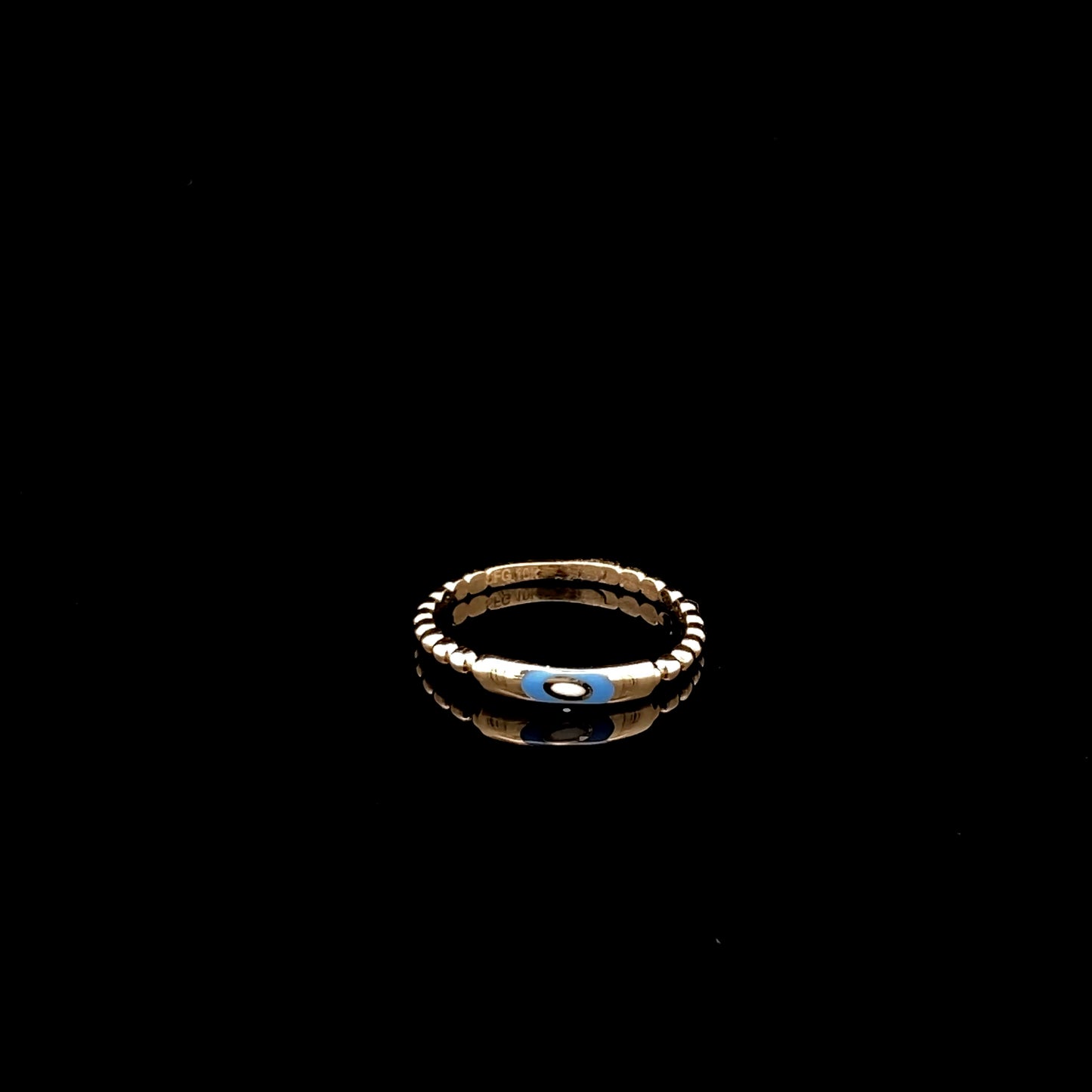 Bague empilable « Mal de Ojo » en or jaune 10 carats