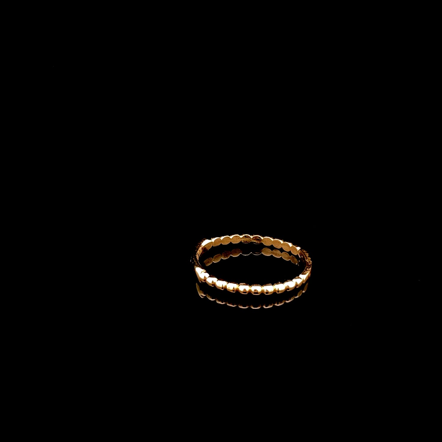 Bague empilable « Mal de Ojo » en or jaune 10 carats