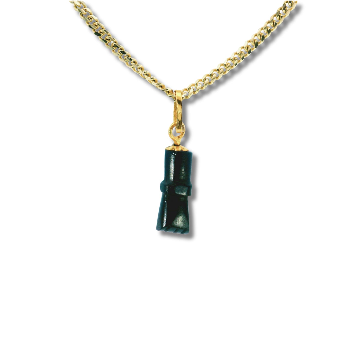 Pendentif petit poing en or jaune 14 carats Azabache