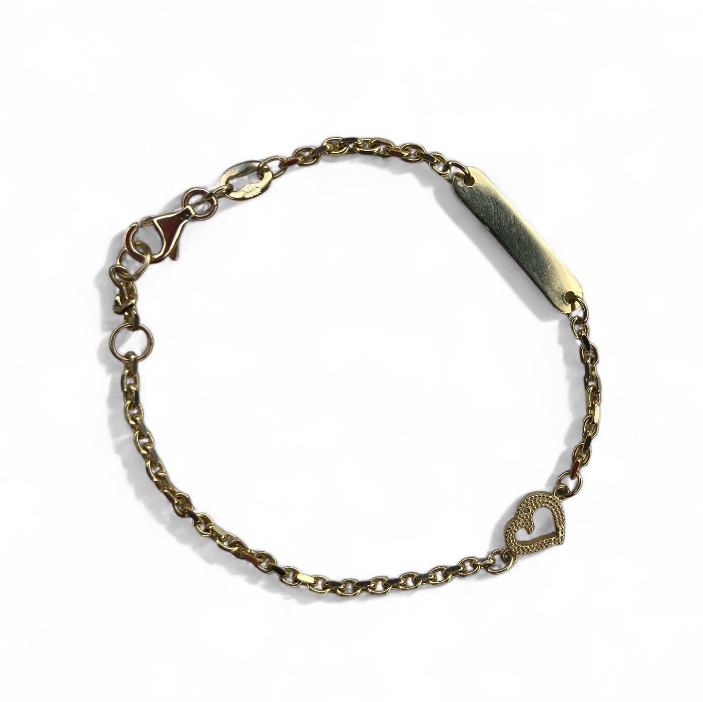 Bracelet gourmette en or jaune 14 carats