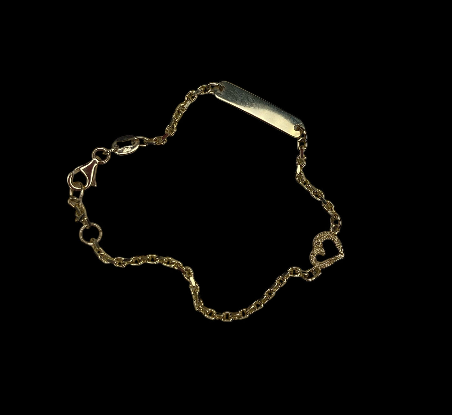 Bracelet gourmette en or jaune 14 carats