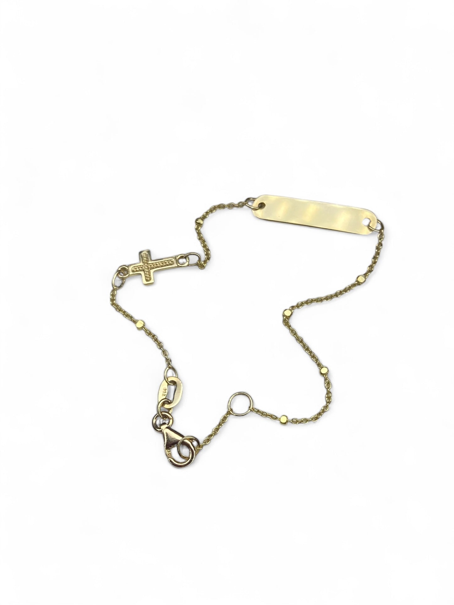 Bracelet gourmette en or jaune 14 carats