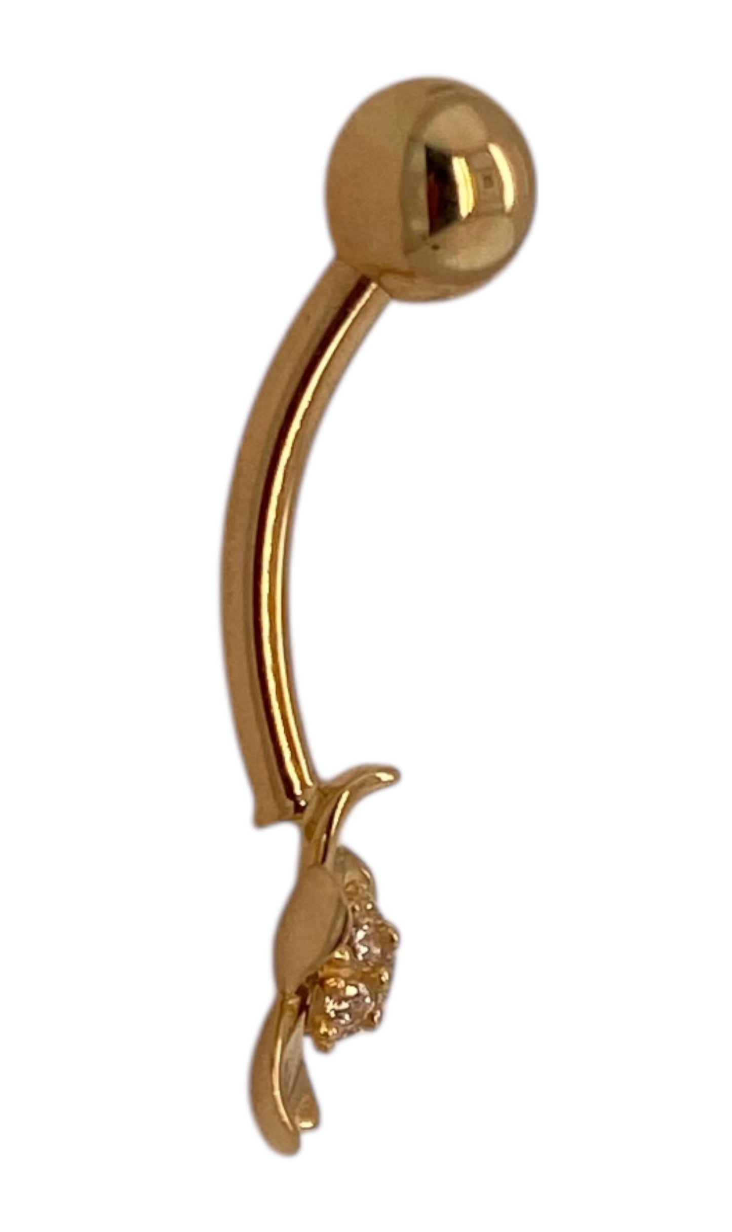 Ombligo de oro amarillo de 14 quilates