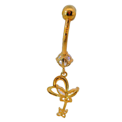 Nombril en or jaune 14 carats