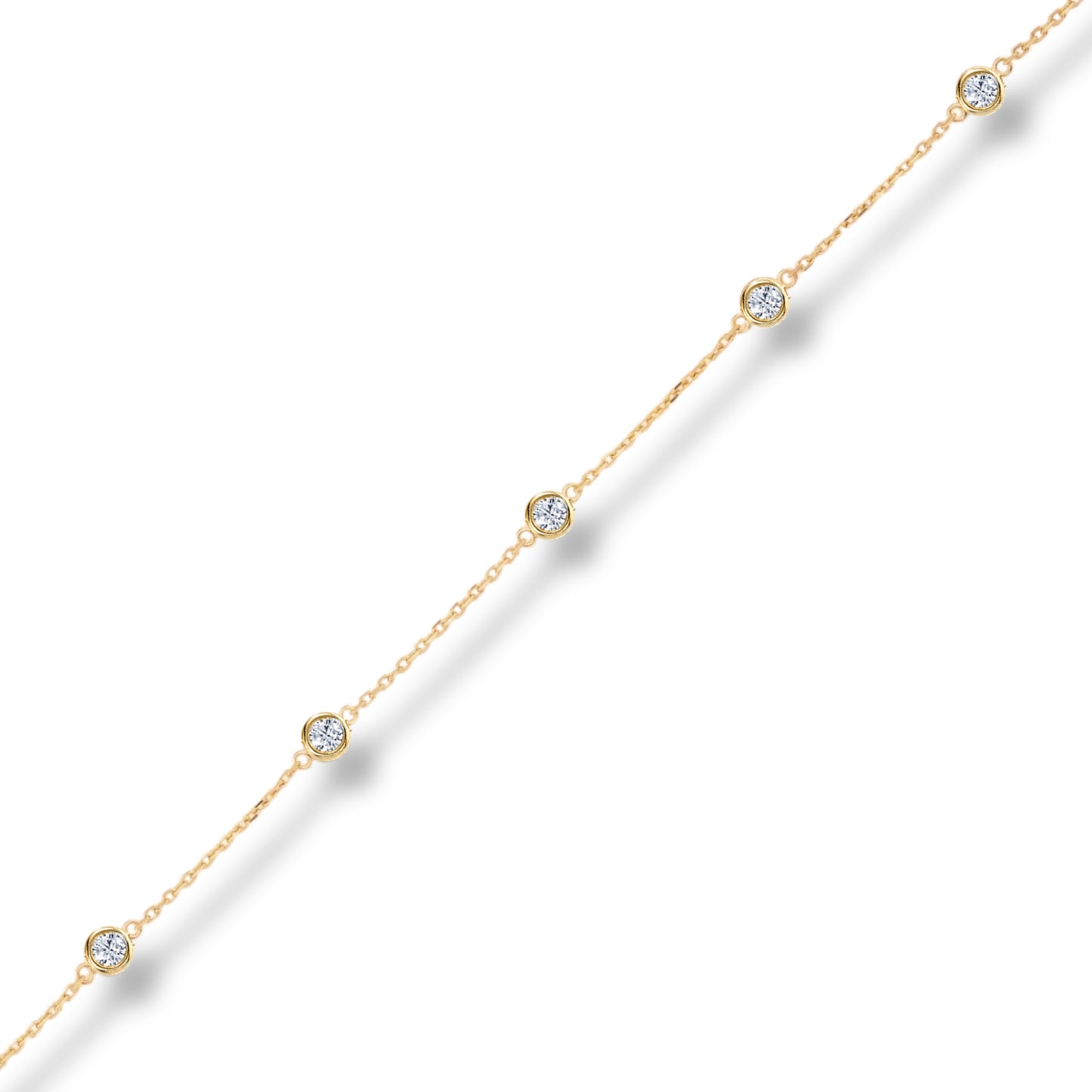 Collier en or jaune 14 carats avec diamants de 1,00 ct