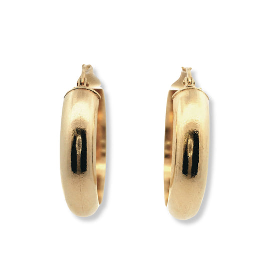Boucles d'oreilles créoles en or jaune 14 carats