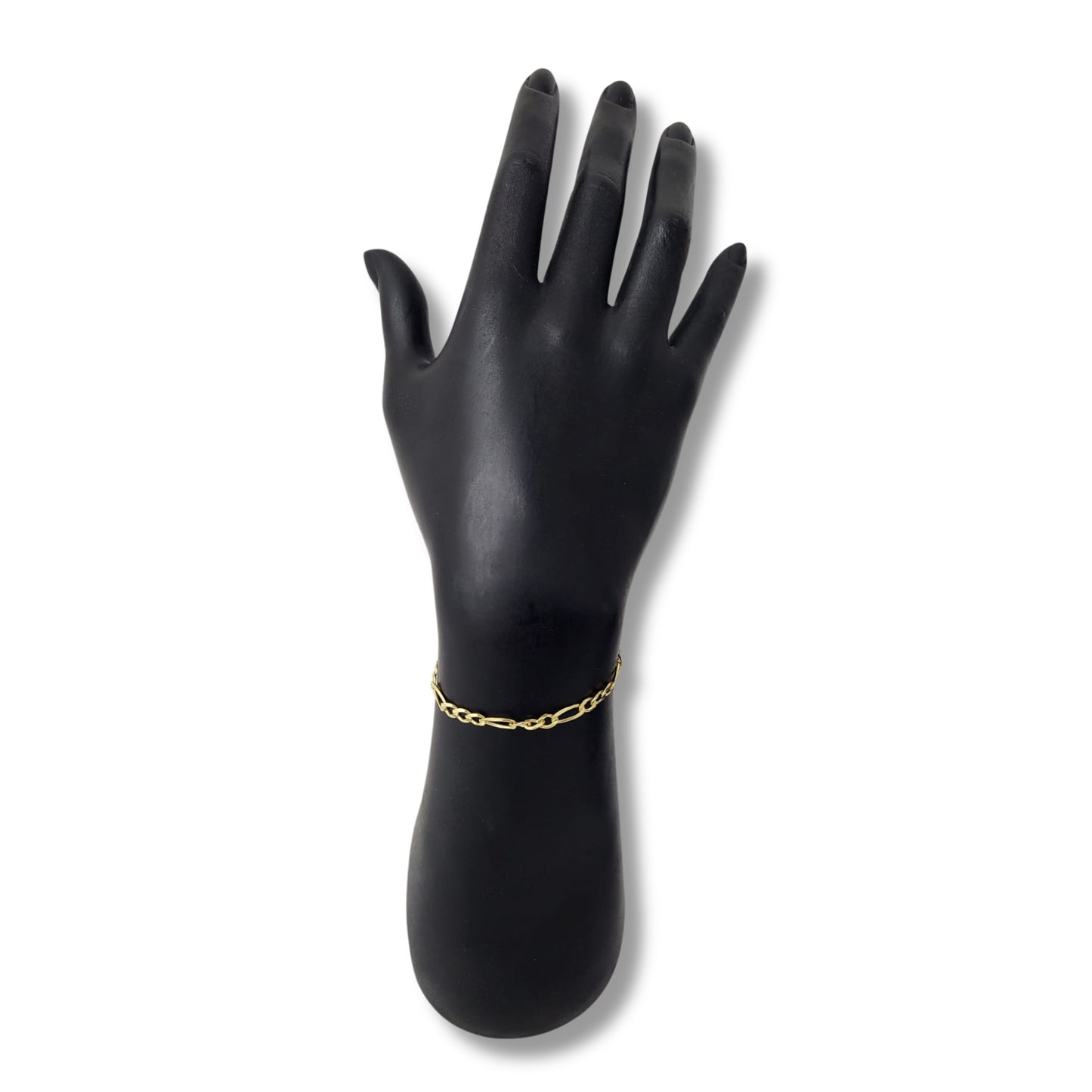 Bracelet Figaro en or jaune 14 carats