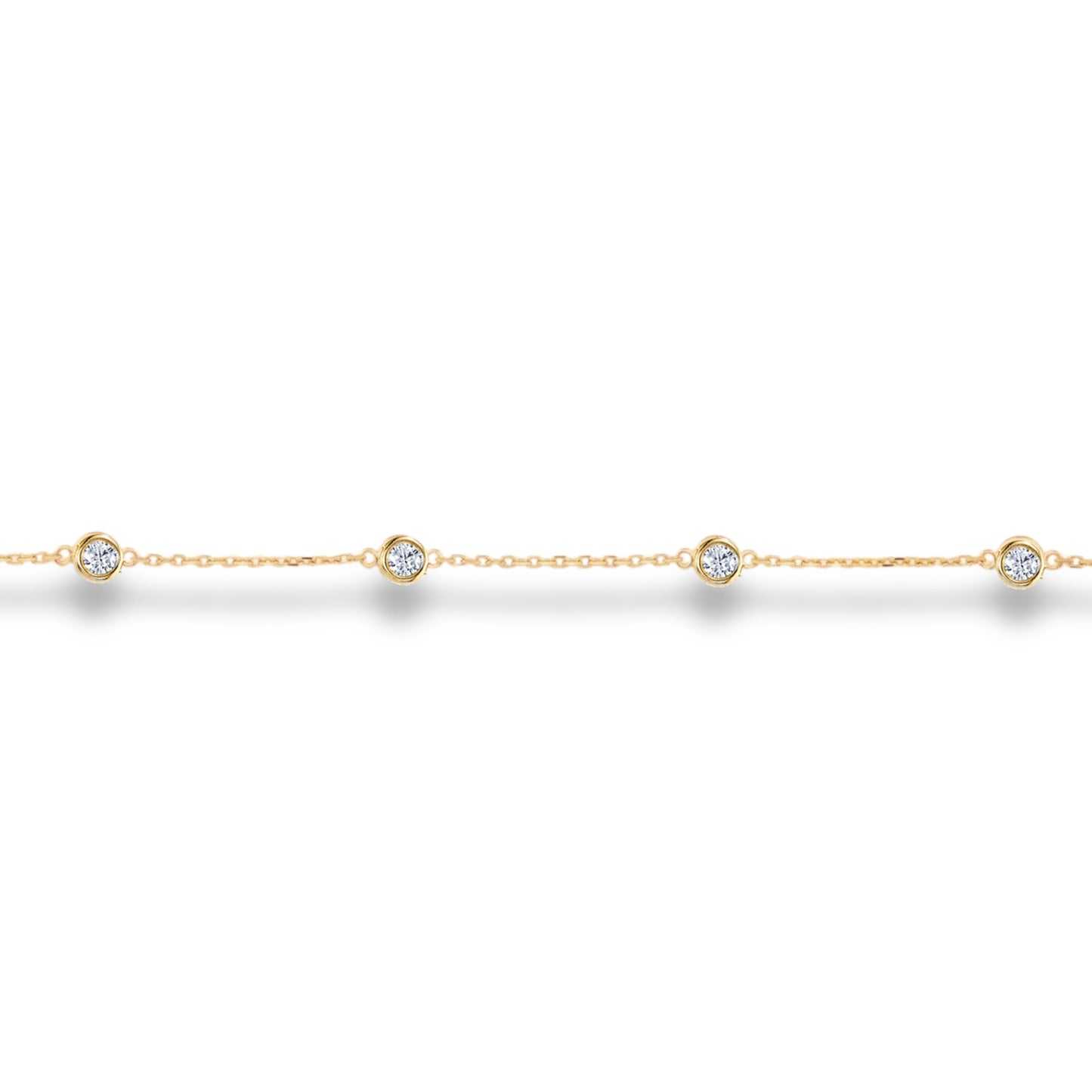 Collier en or jaune 14 carats avec diamants de 1,00 ct