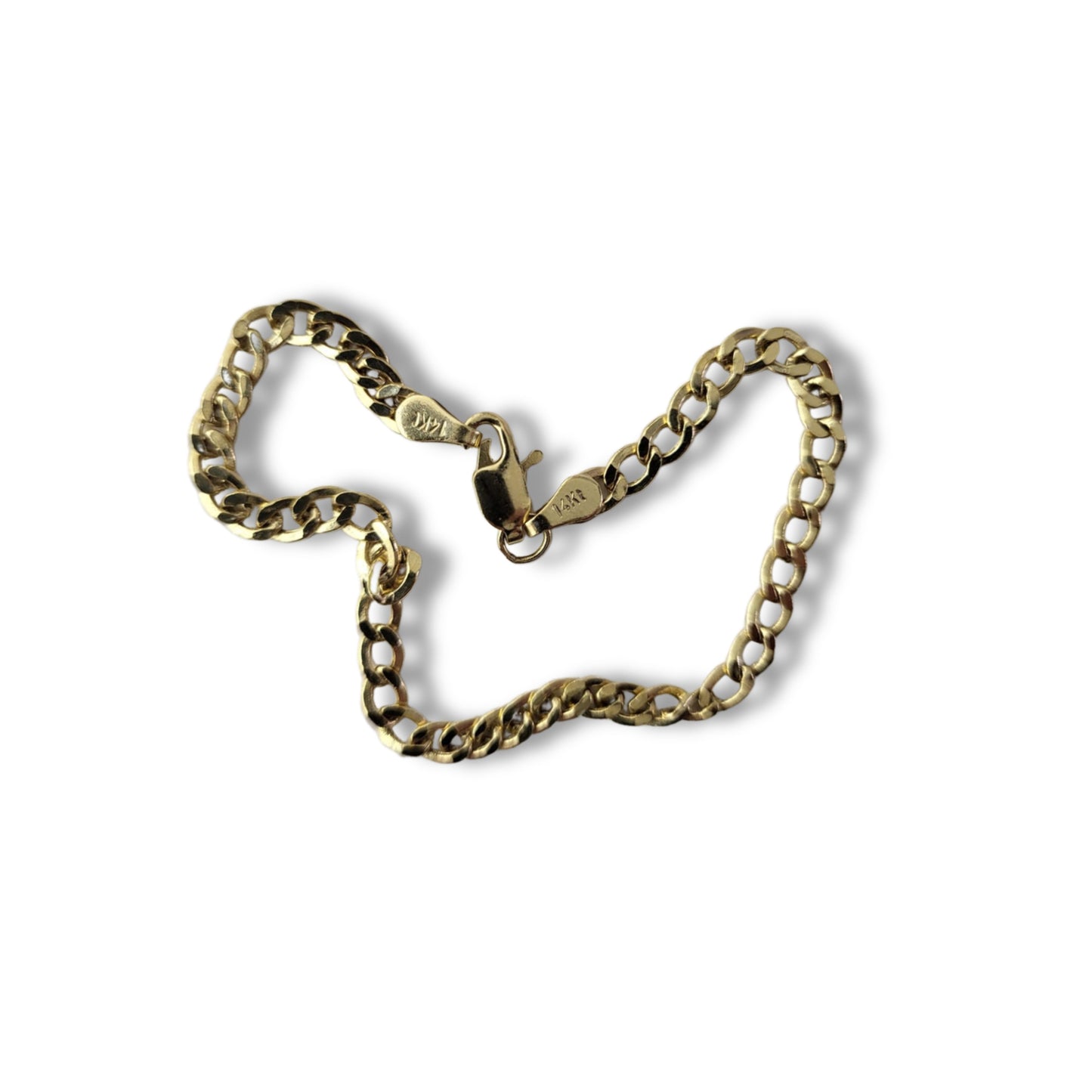 14K Yellow Gold Curb Bracelet