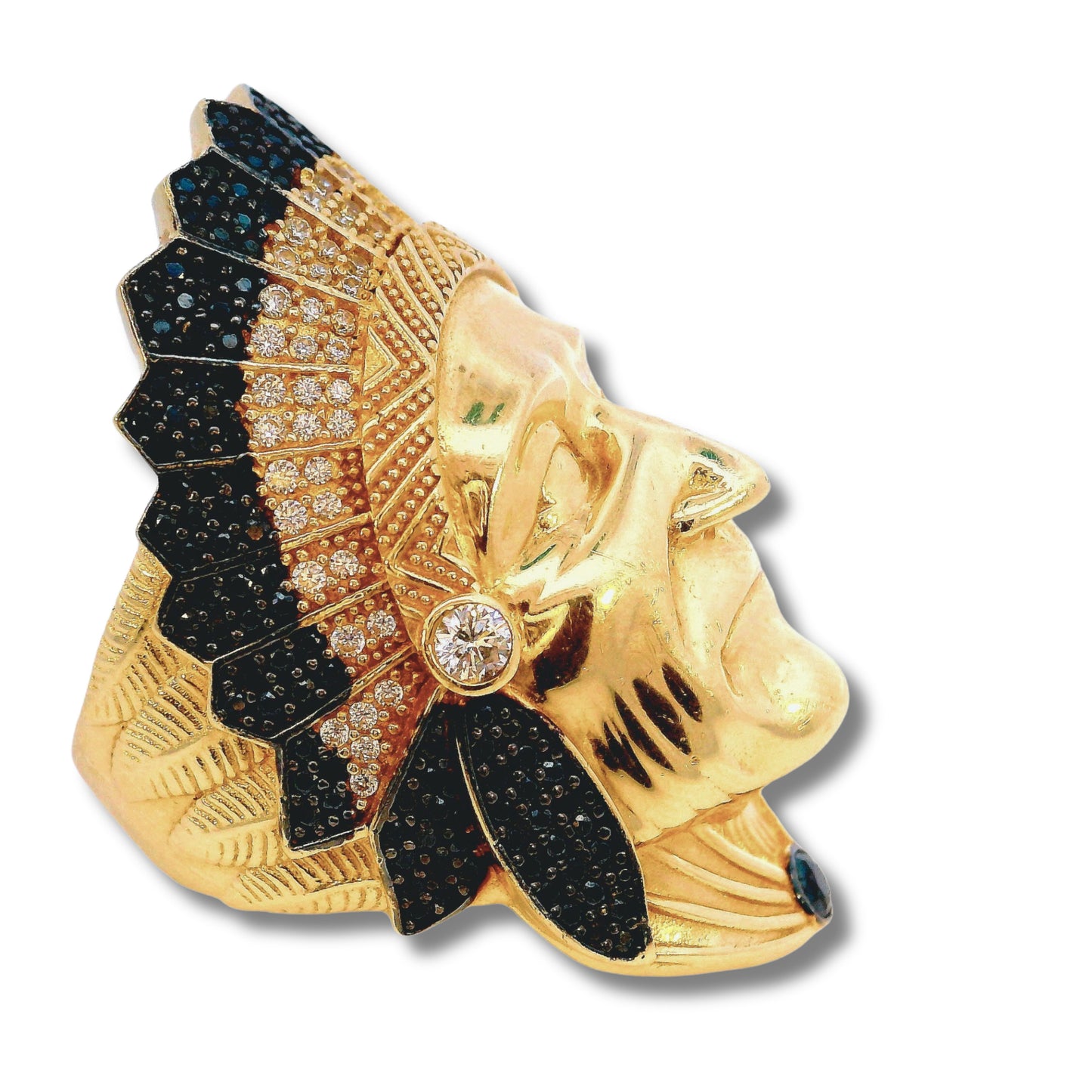 14K Yellow Gold Indian Ring