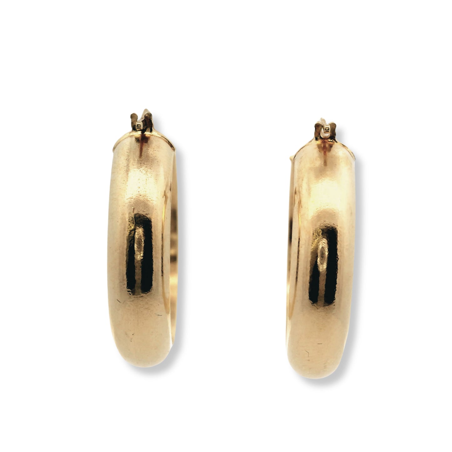 Boucles d'oreilles créoles en or jaune 14 carats