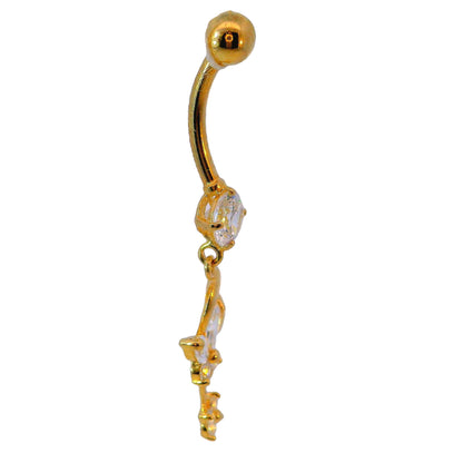 Nombril en or jaune 14 carats