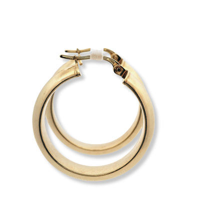 Boucles d'oreilles créoles en or jaune 14 carats