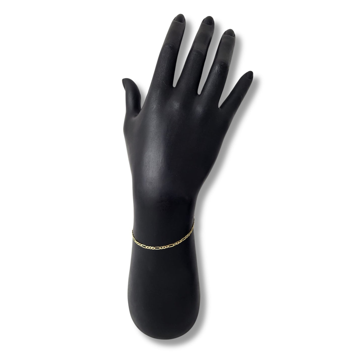 Pulsera de eslabones cubanos de oro amarillo de 14 quilates