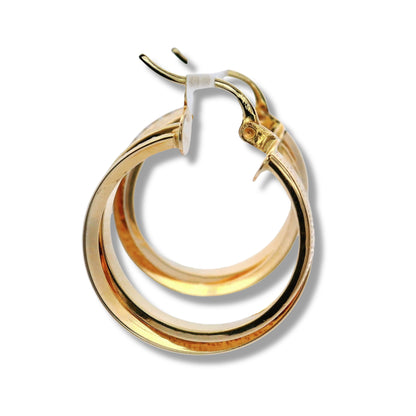 Aros con detalles incrustados en oro amarillo de 14 quilates