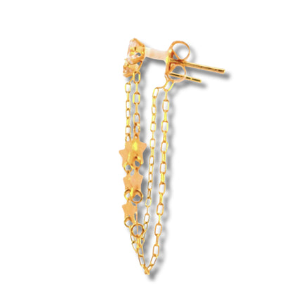Boucles d'oreilles pendantes en or jaune 14 carats