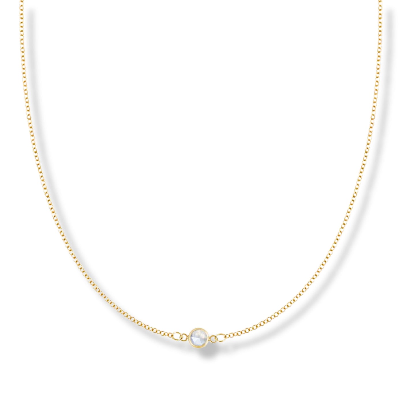 14K Yellow Gold Diamond 1.00 CTW Solitaire Necklace