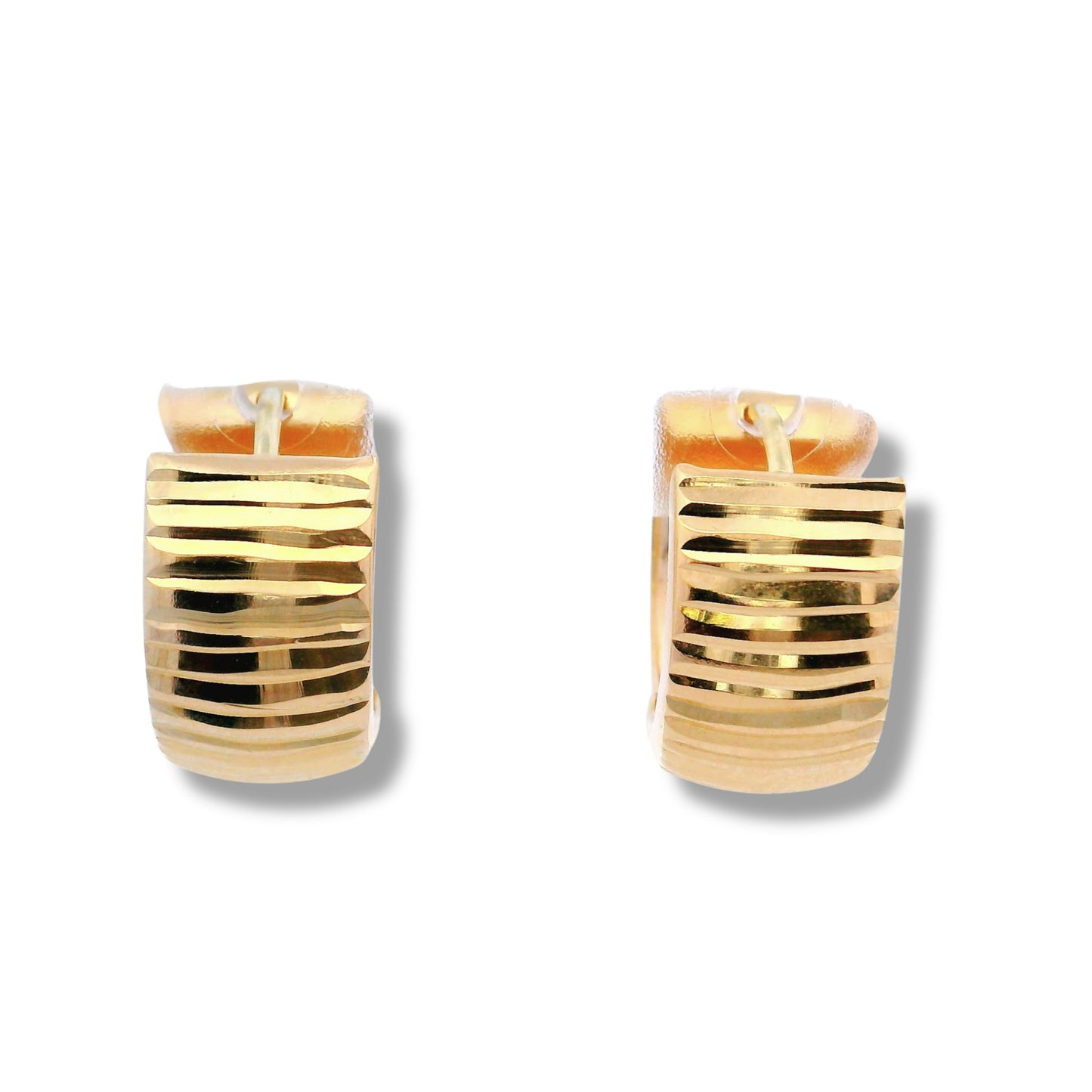 Boucles d'oreilles créoles en or jaune 14 carats