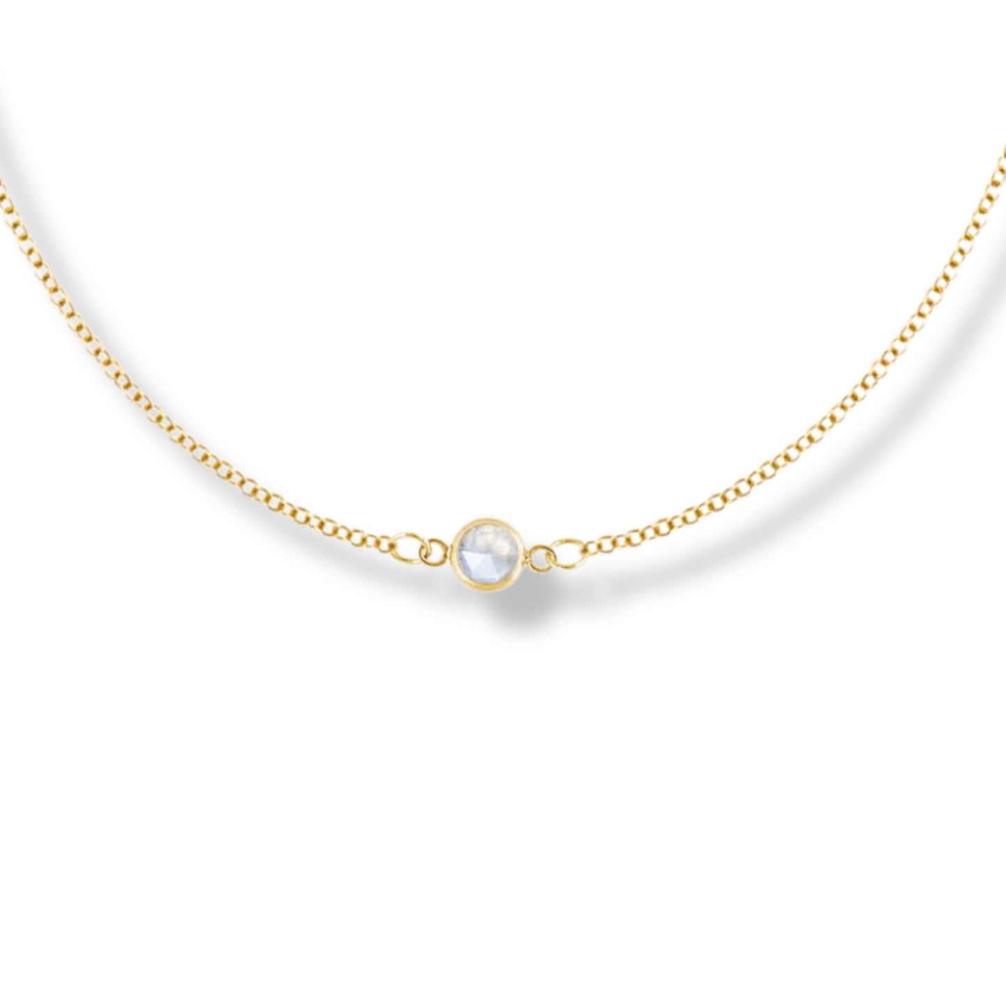 14K Yellow Gold Diamond 1.00 CTW Solitaire Necklace