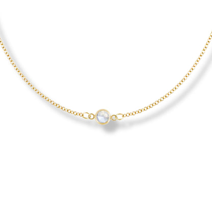 14K Yellow Gold Diamond 1.00 CTW Solitaire Necklace