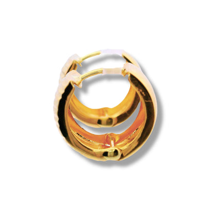 Boucles d'oreilles créoles en or jaune 14 carats
