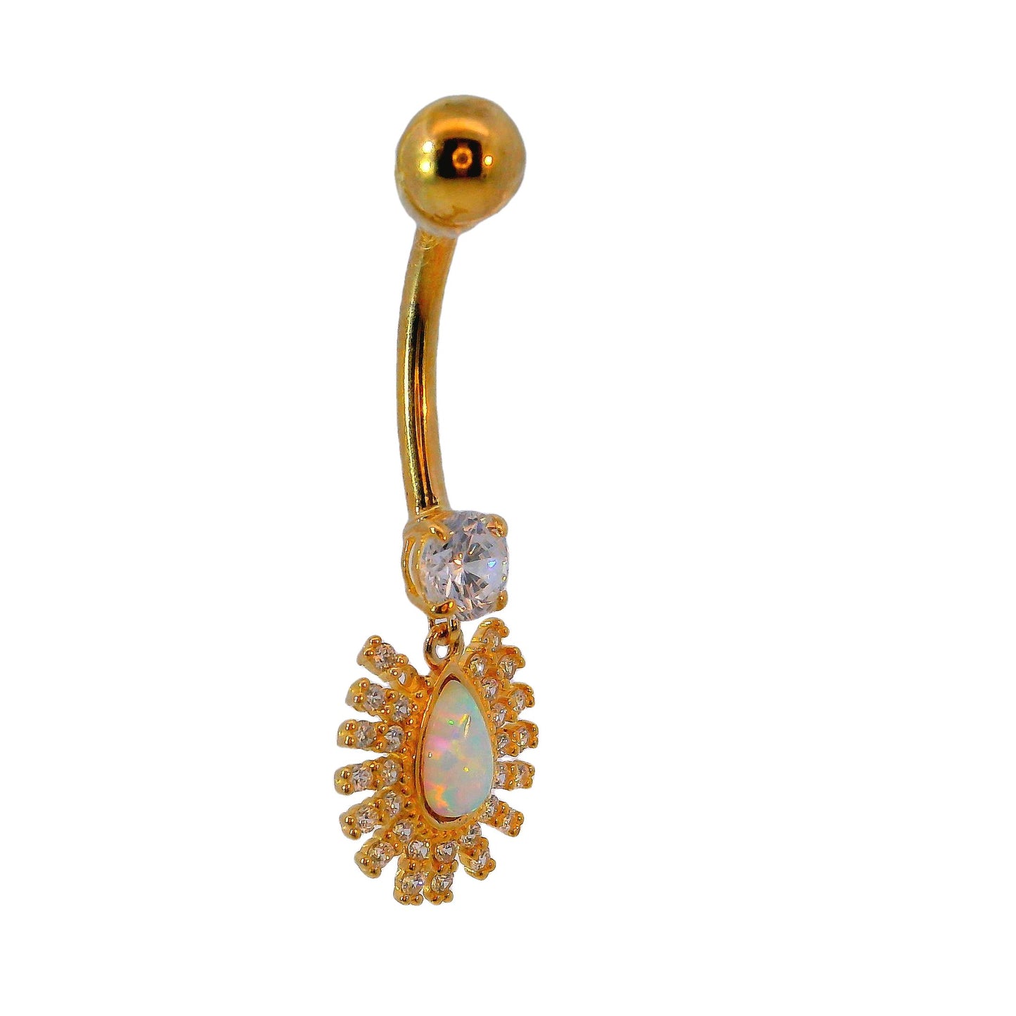 Nombril en or jaune 14 carats