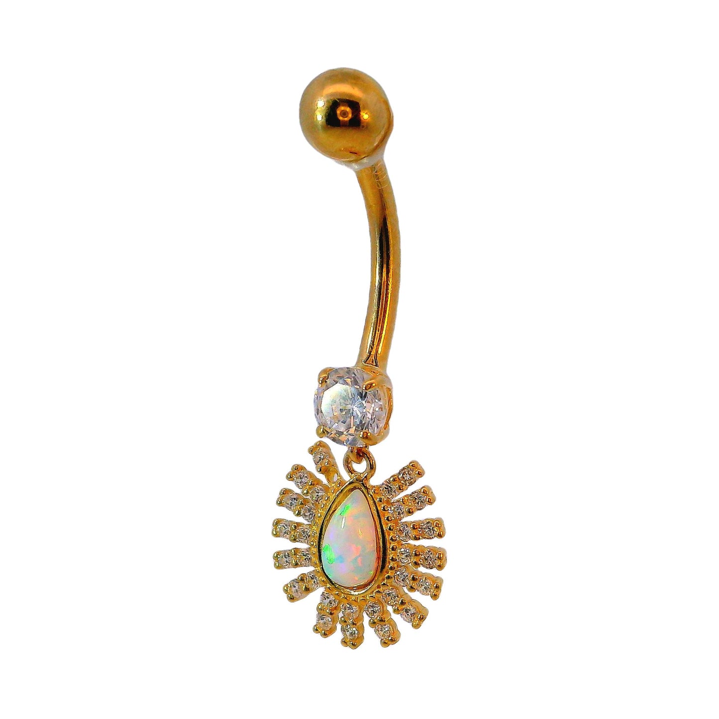 Nombril en or jaune 14 carats