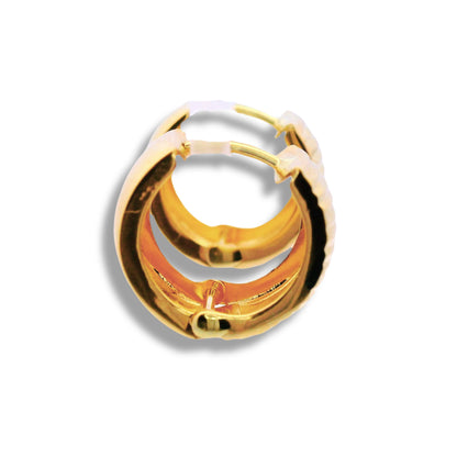 Boucles d'oreilles créoles en or jaune 14 carats