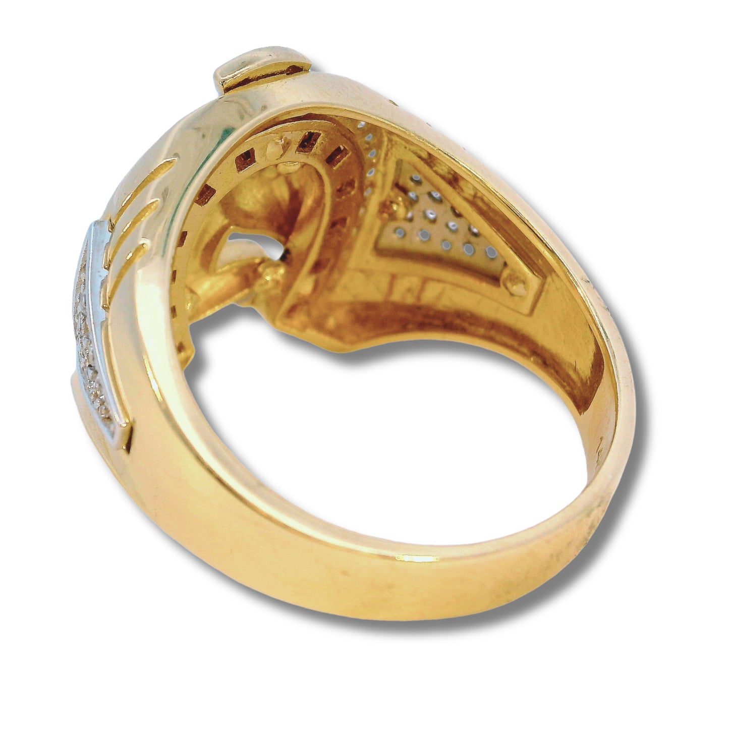 14K Yellow Gold Horse Head Men's Ring