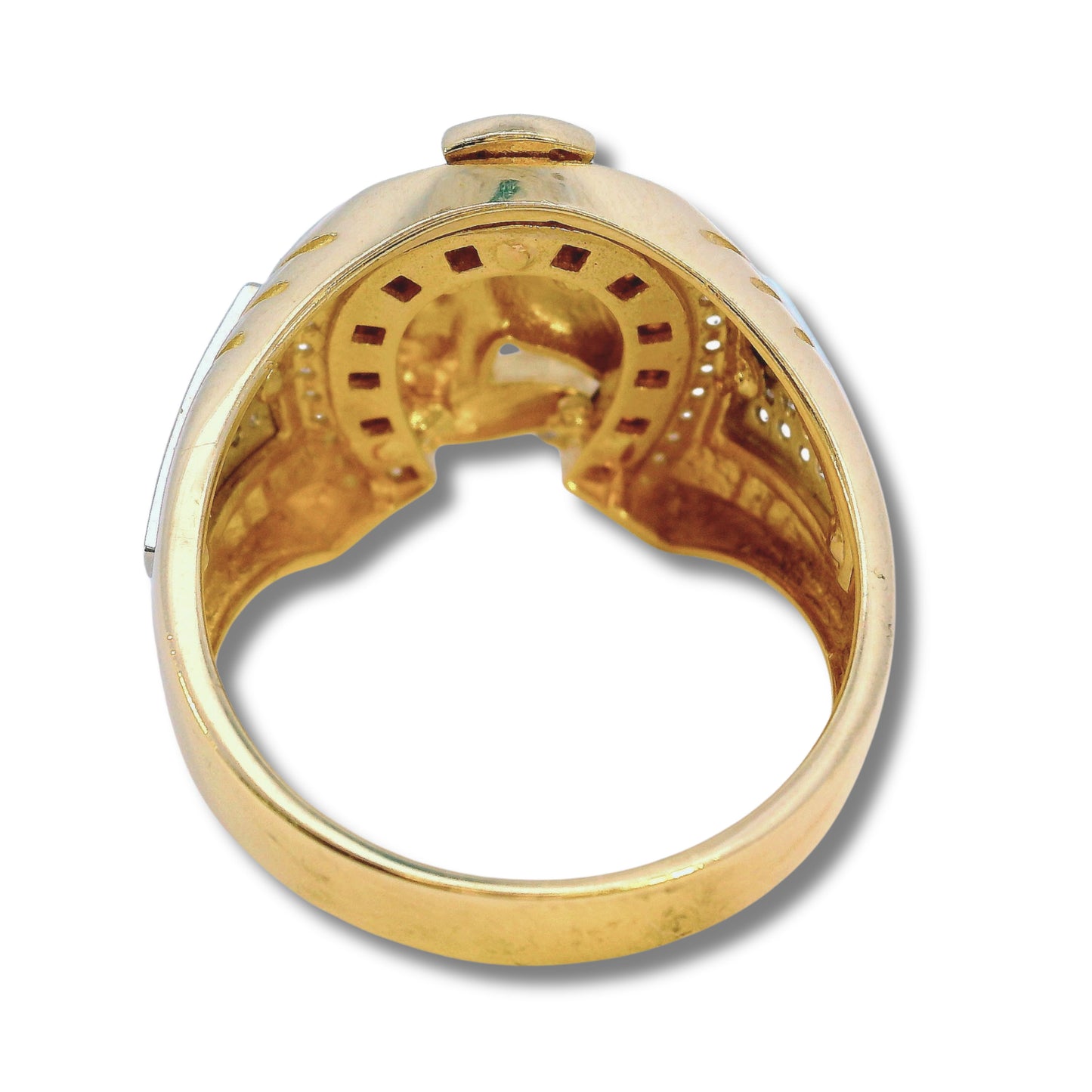 14K Yellow Gold Horse Head Men's Ring