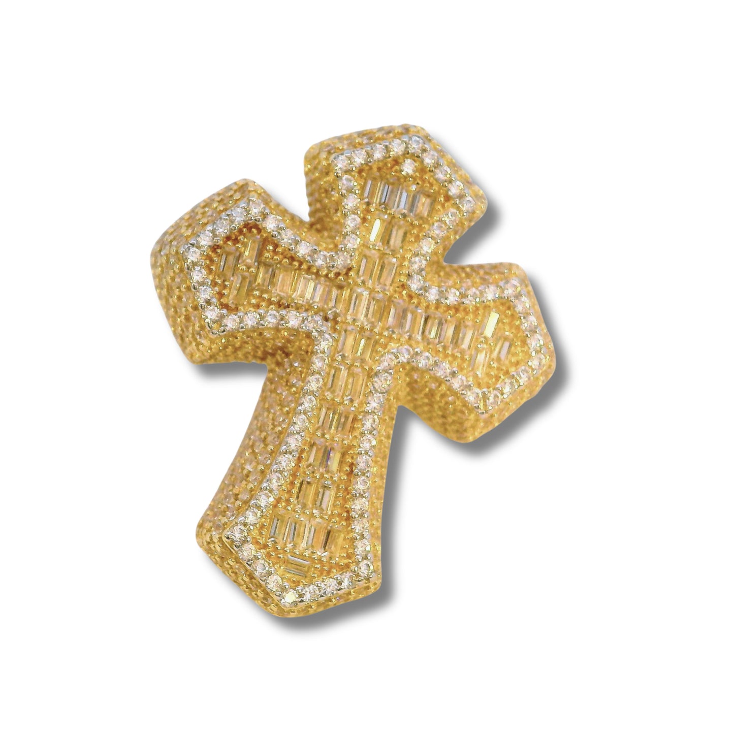 Bague croix en or jaune 14 carats