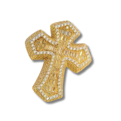 Bague croix en or jaune 14 carats