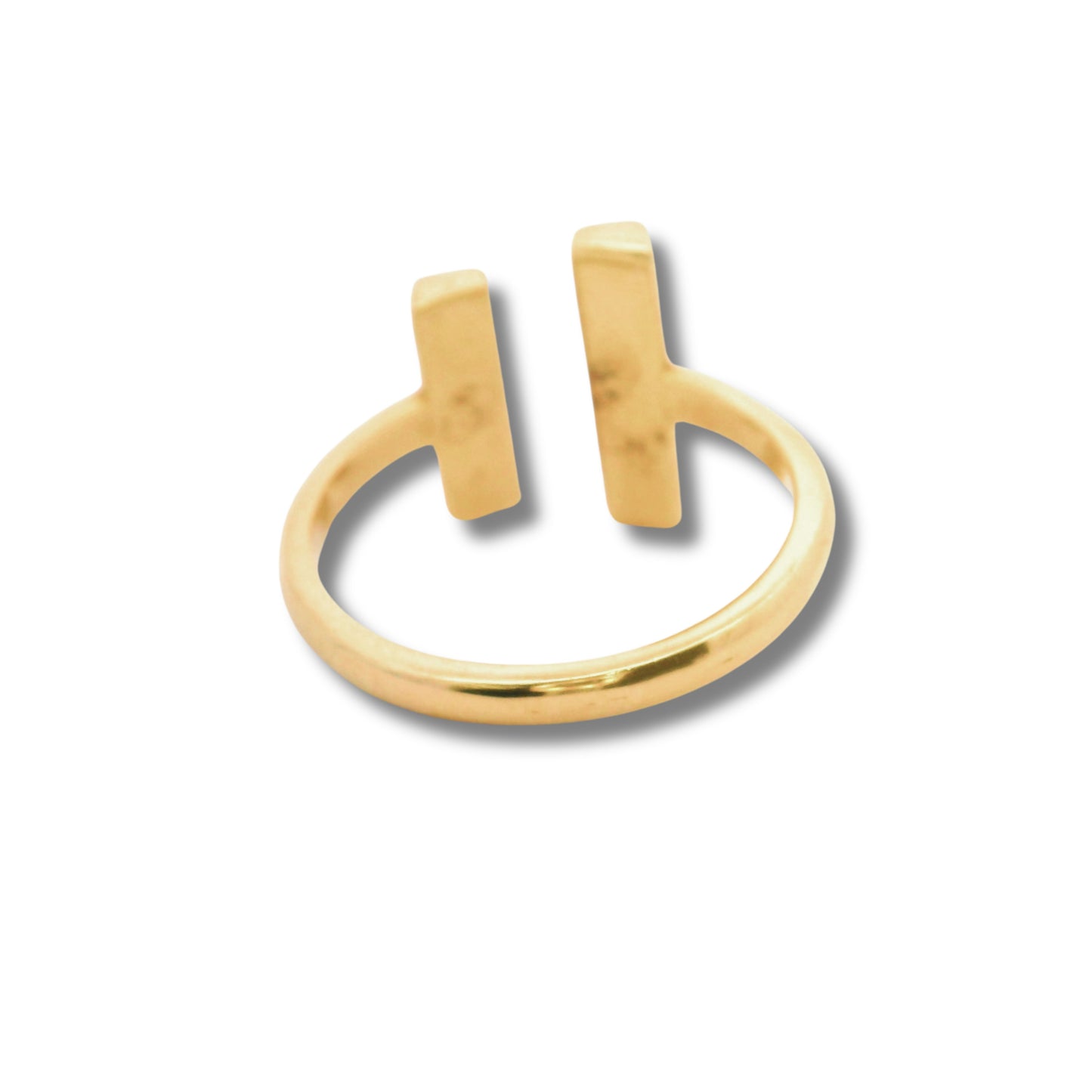 Bague Stacker en or jaune 14 carats avec diamants jaunes