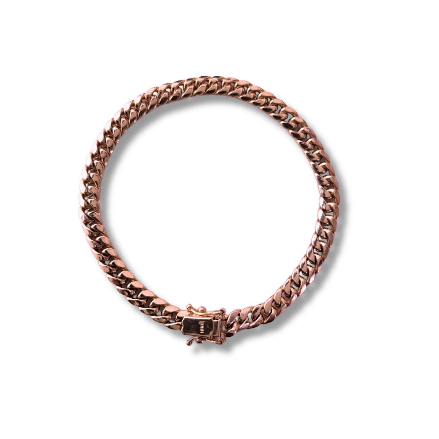Bracelet de cheville avec fermoir en or rose 10 carats