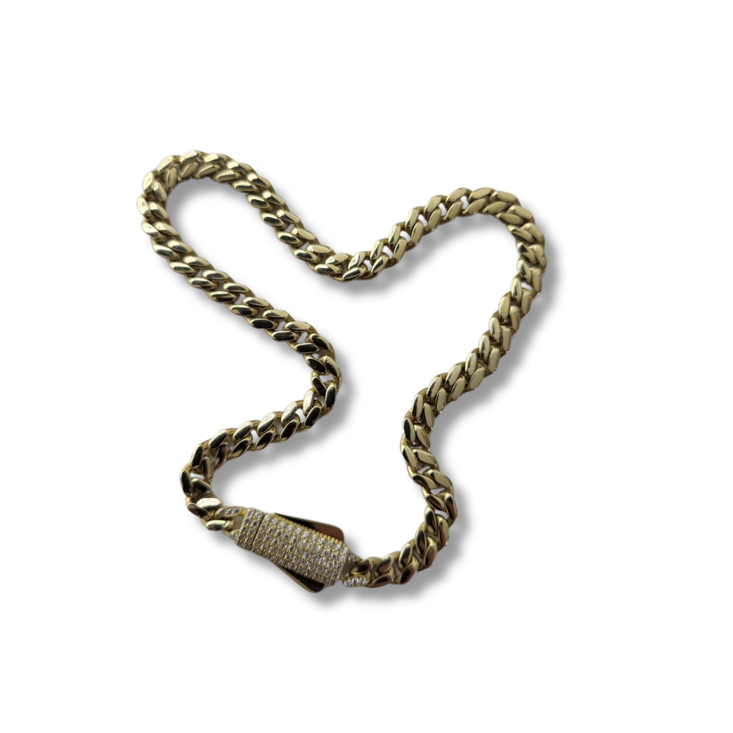 Bracelet de cheville avec fermoir à boucle en or jaune 10 carats