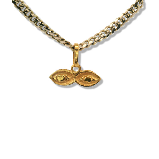 Breloque « Ojitos de Santa Lucia » en or jaune 14 carats