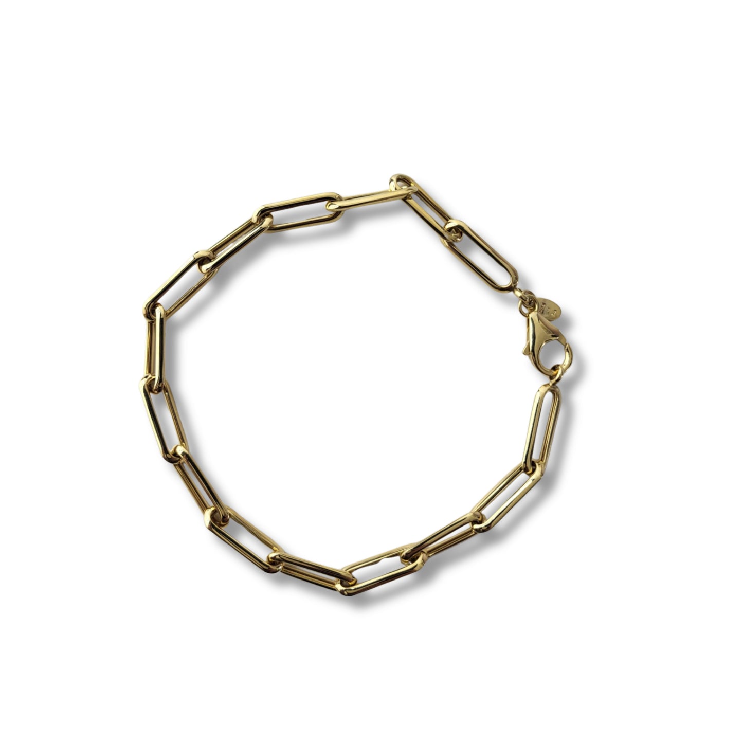 Bracelet de cheville trombone en or jaune 10 carats
