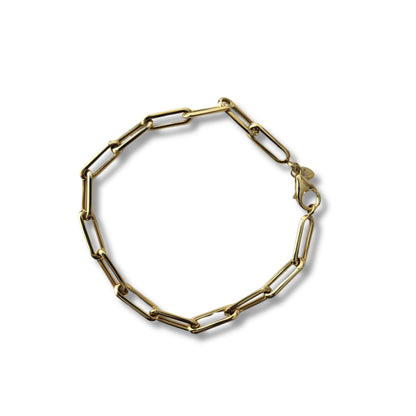 Bracelet de cheville trombone en or jaune 10 carats