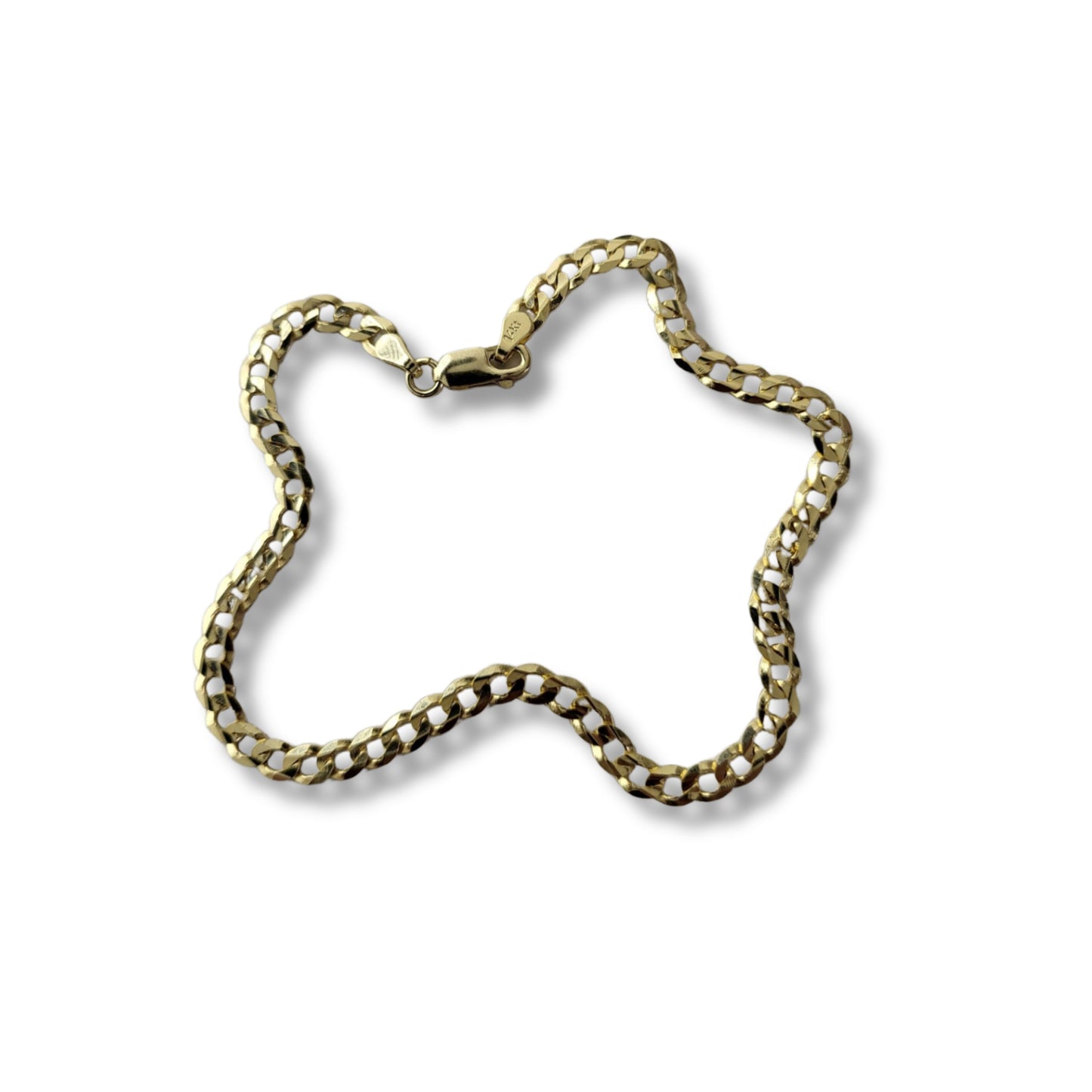 14K Yellow Gold Curb Anklet