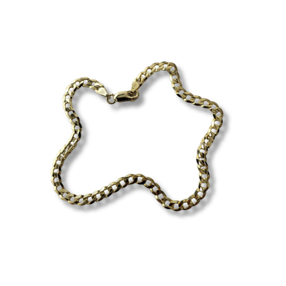 14K Yellow Gold Curb Anklet
