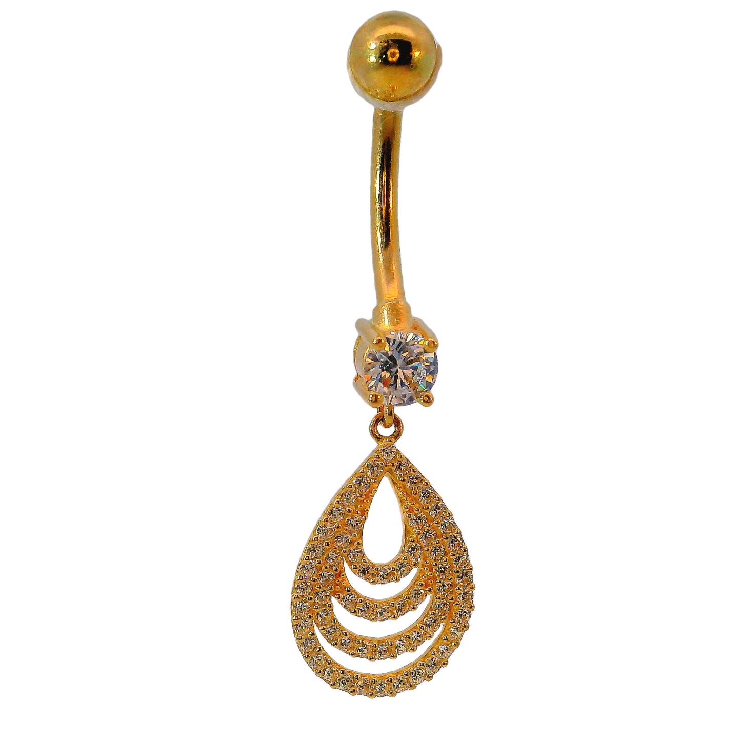 Nombril en or jaune 14 carats