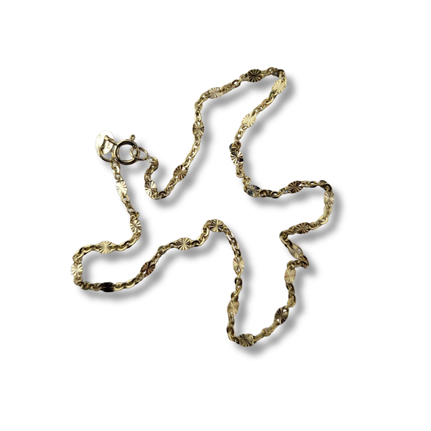 Bracelet de cheville tendance en or jaune 10 carats