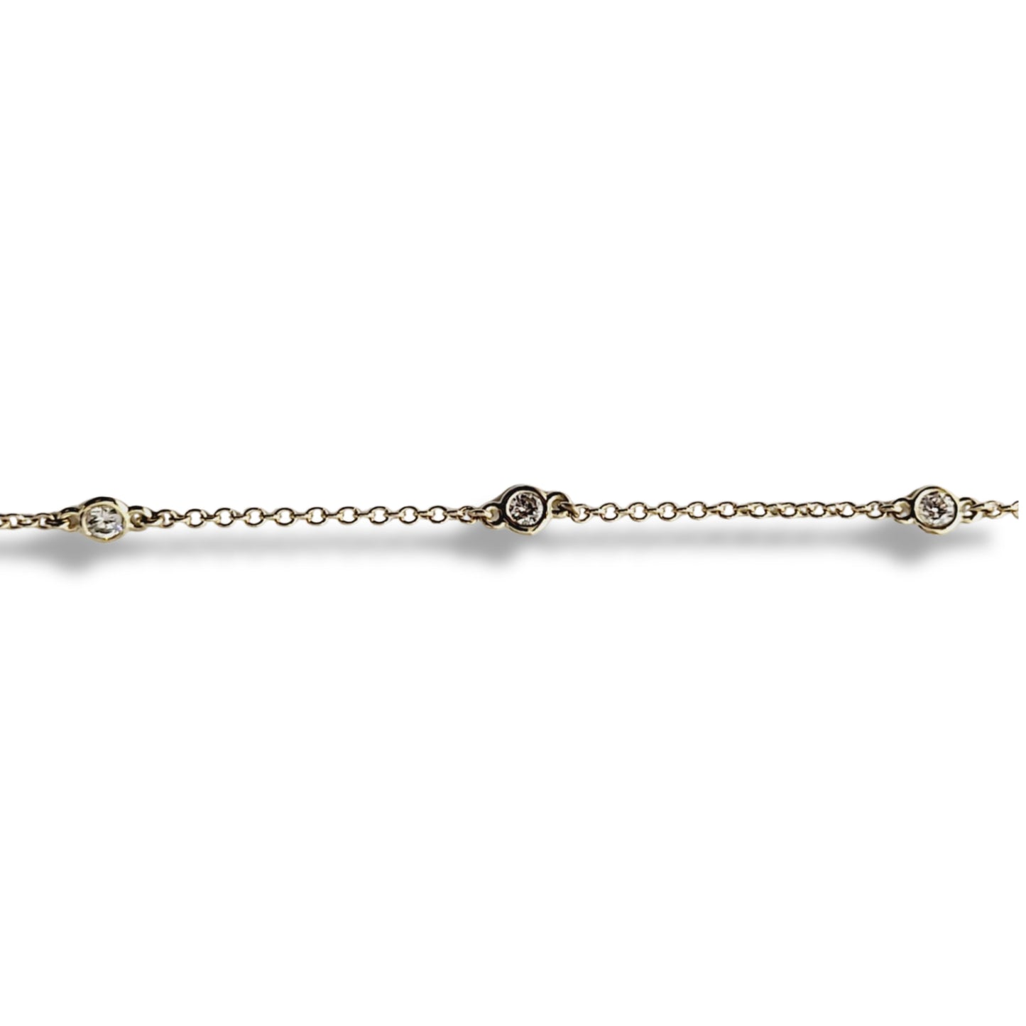 Collar de oro amarillo de 14 quilates con diamantes de 0,50 quilates